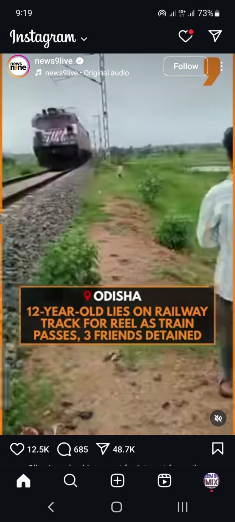 Odisha Teenagers Risk Lives for Instagram Reel as Train Passes Over 12-Year-Old Boy